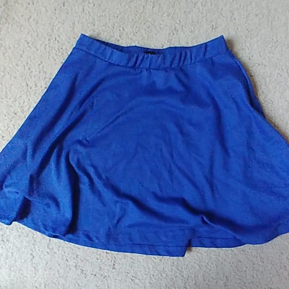 Electric blue skirt